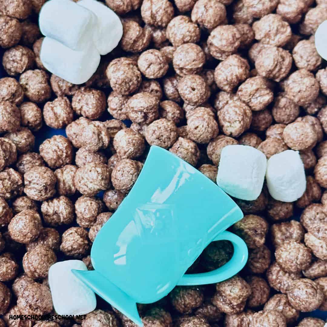 Hot Chocolate Sensory Bin