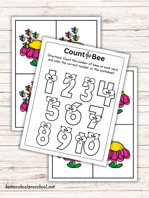 Counting Bees Worksheet