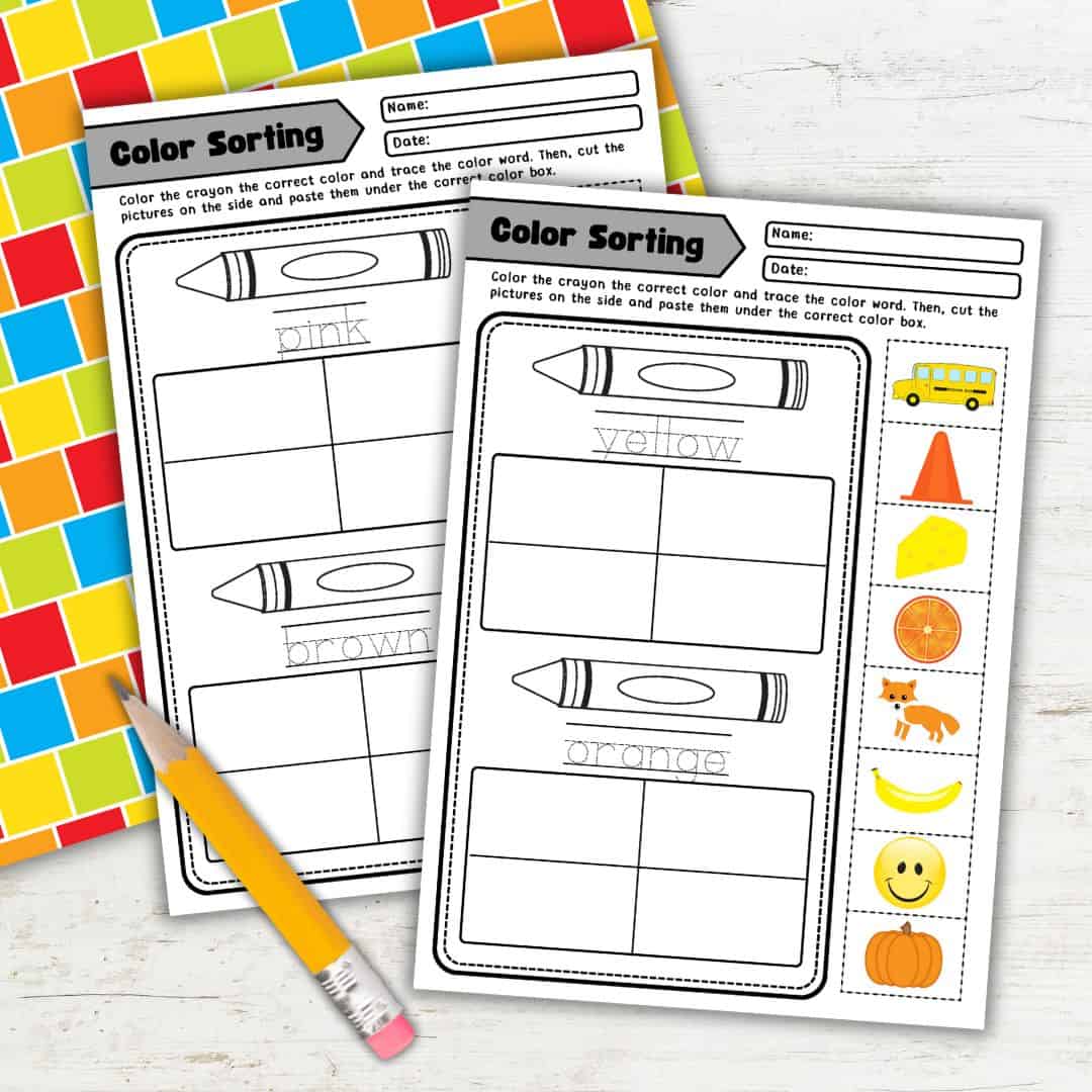 Color Sorting Worksheets