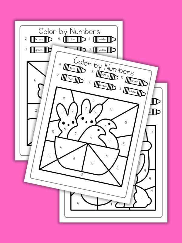 Preschool Easter Color by Number