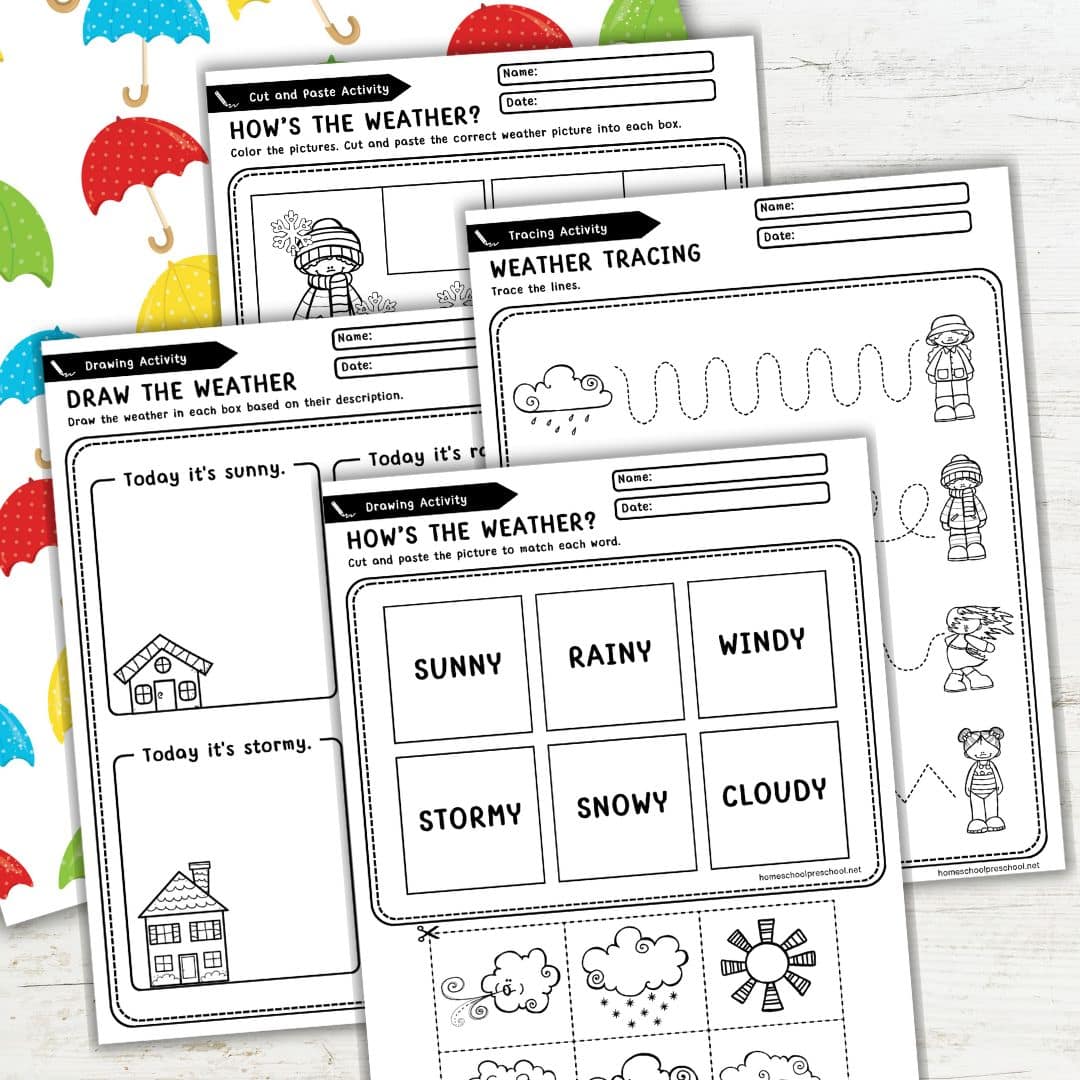Weather Preschool Printables