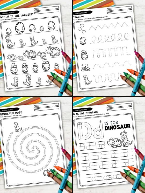 Dinosaur Preschool Printables