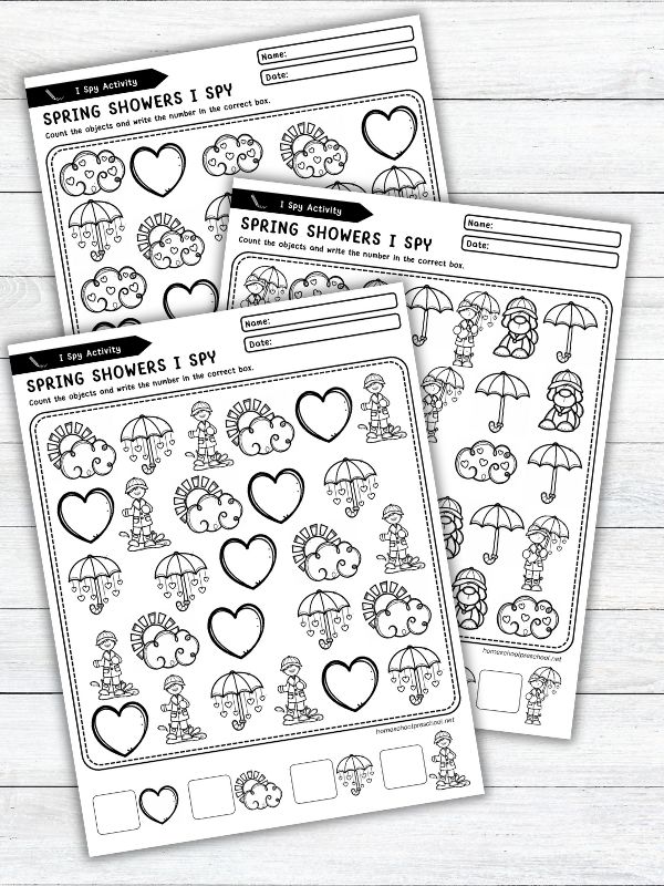 I Spy Preschool Printables