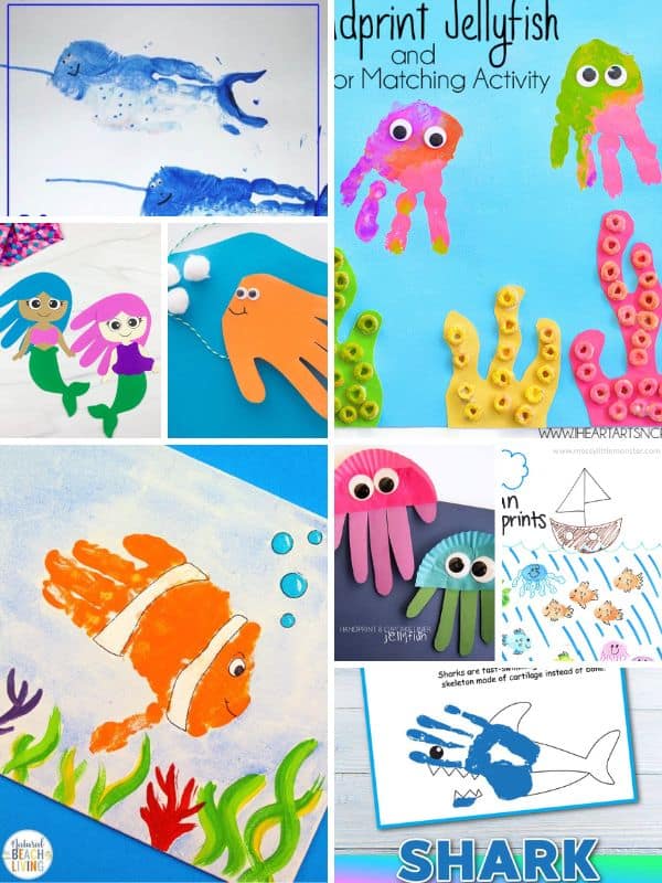 Handprint Ocean Animals
