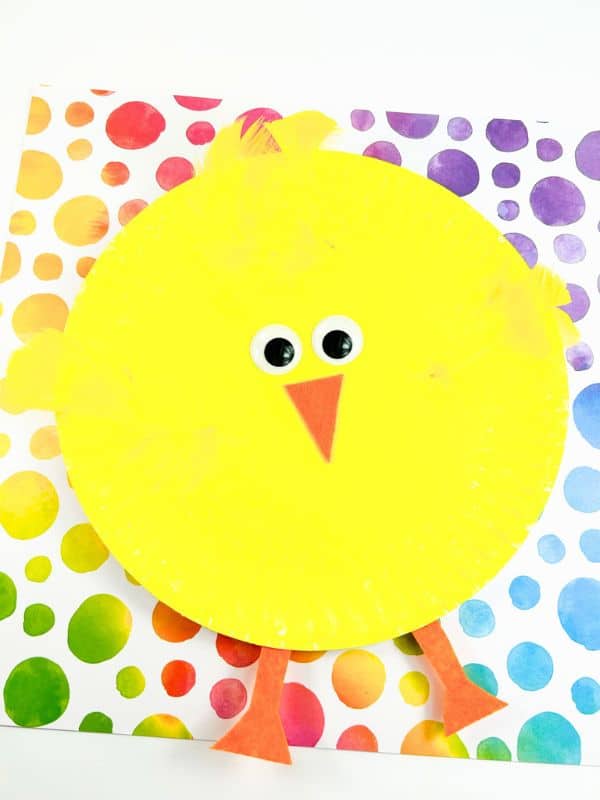 Easy Paper Plate Chick Craft