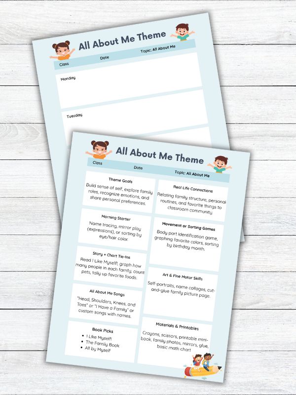 All About Me Preschool Theme