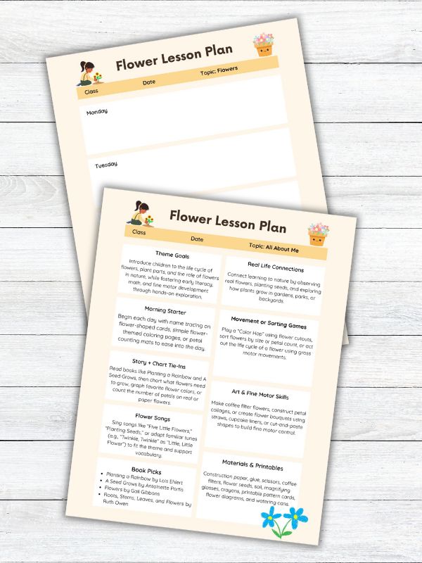 Flower Lesson Plan for Preschool