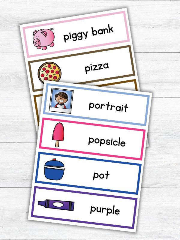Letter P Words for Preschool