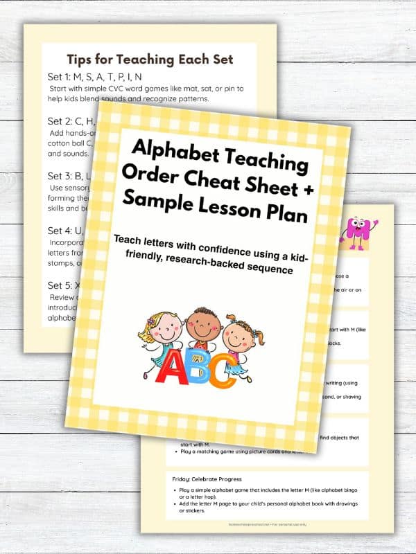 What Order to Teach the Alphabet to Preschoolers