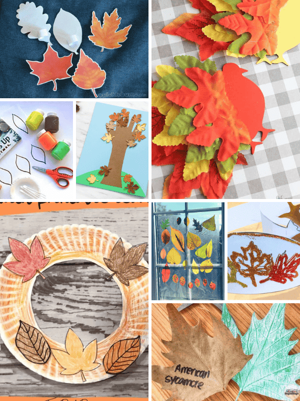 Preschool Arts and Crafts with Fall Leaves