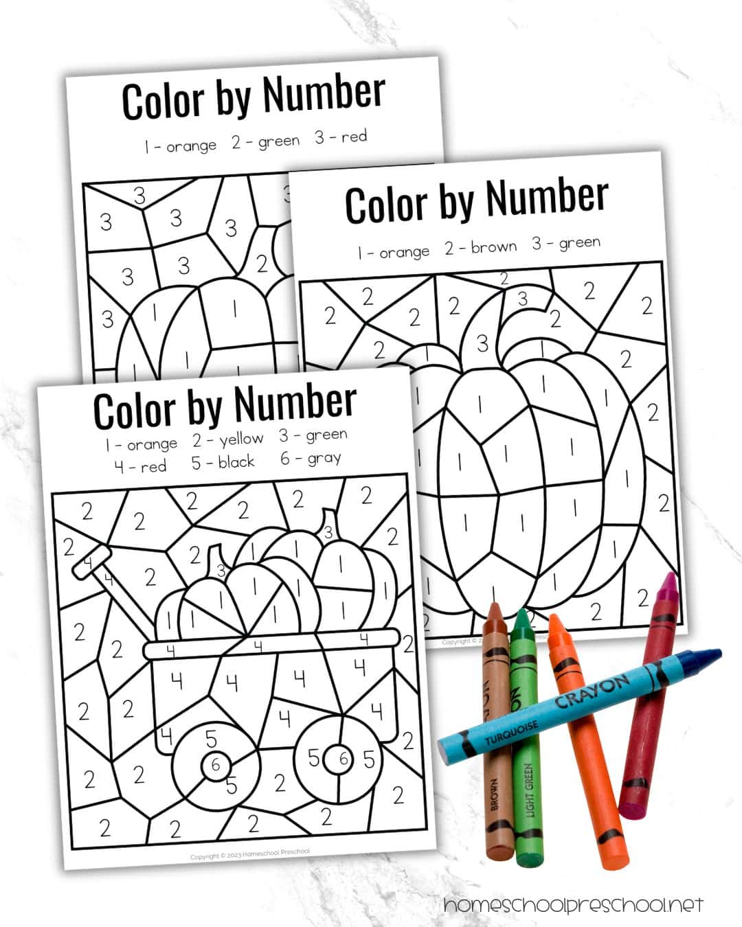 Pumpkin Color by Number
