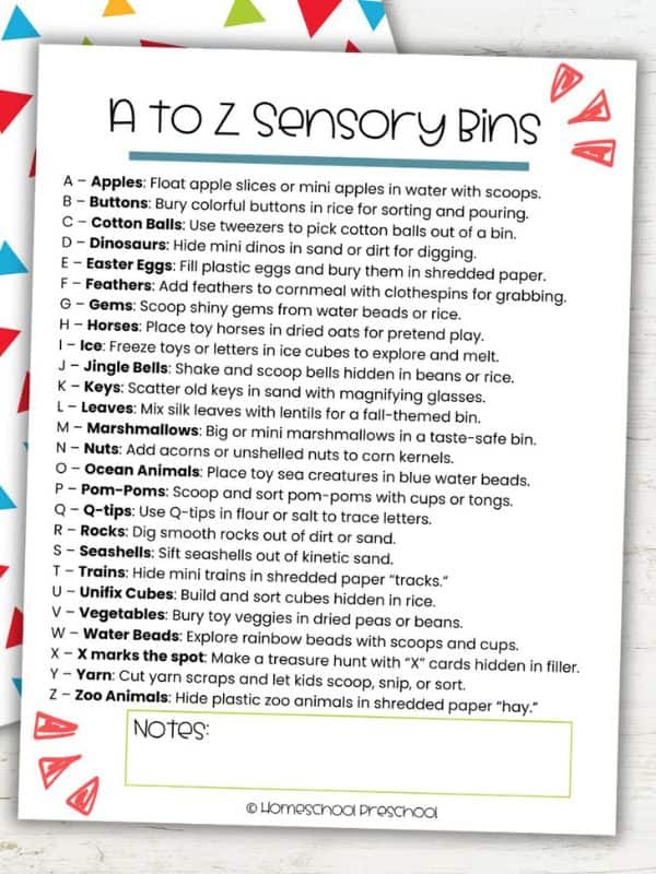 Alphabet Sensory Bin Ideas {A to Z}