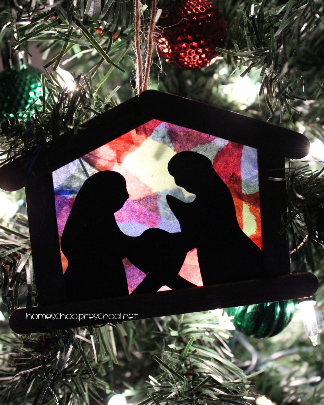 Simple Nativity Ornament Craft for Kids + Lesson Guide