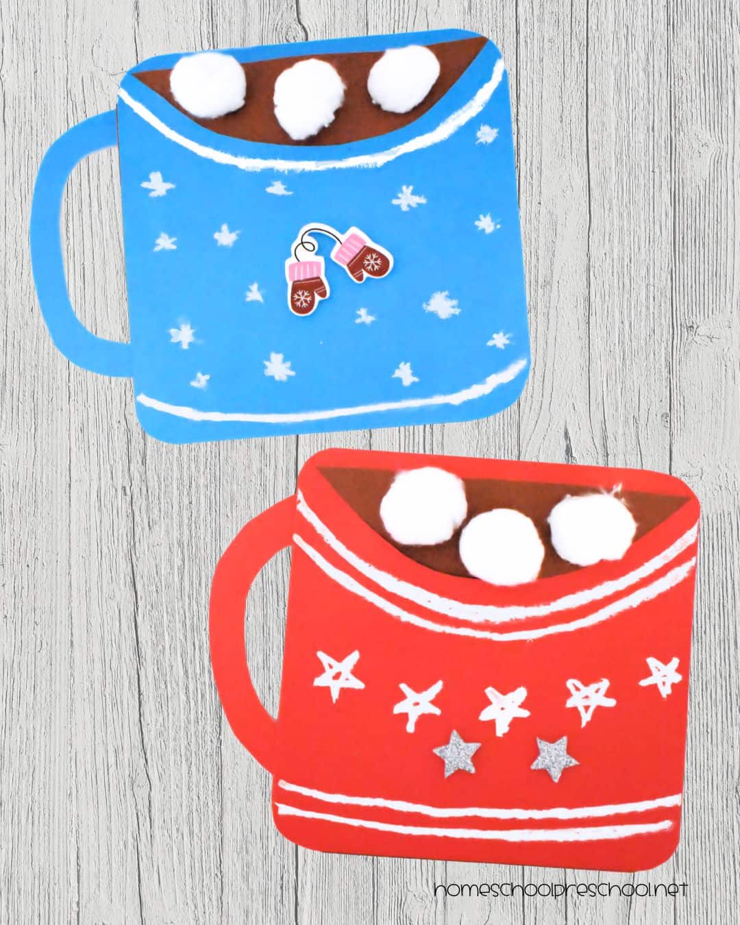 Hot Chocolate Winter Craft for Preschoolers [Free PDF Template]