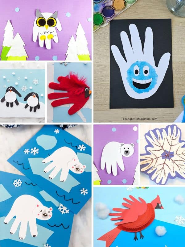 Winter Handprint Crafts