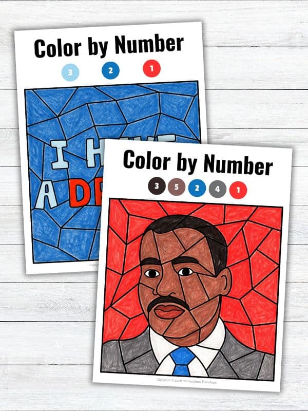 Martin Luther King Jr Color by Numbers
