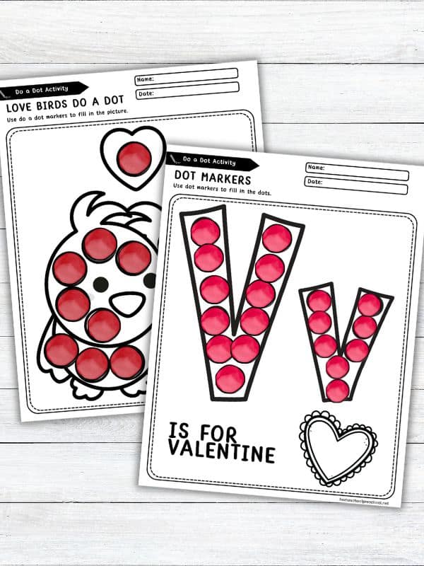 Valentine Dot Marker Printables