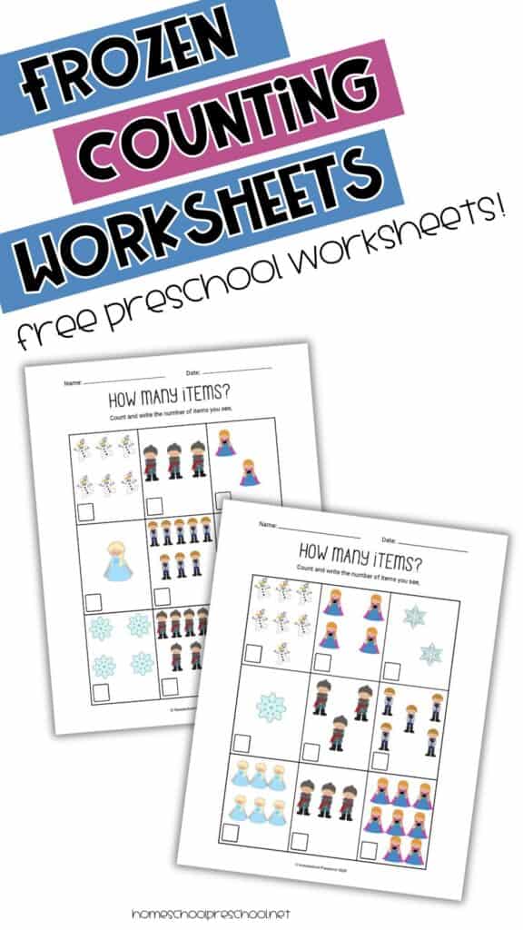 Frozen counting worksheets help preschoolers practice numbers with simple pages that are easy to print and use for quick math time at home.