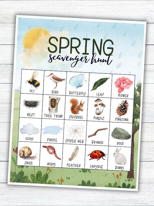 Free Printable Spring Scavenger Hunt
